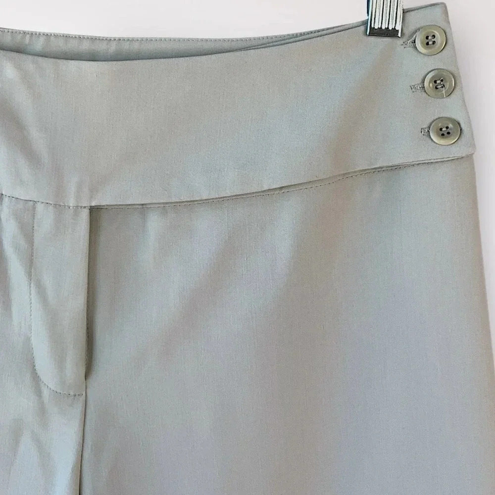 Tailor B. Moss Casual Straight Leg High Waist Trouser Pants Women Size 6 Green - Picture 5 of 14